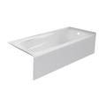 Valley Acrylic Ltd. 66" x 32" Alcove Soaking Acrylic Bathtub Acrylic in White | 20 H x 66 W in | Wayfair pPRO6632SKRWHT