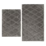 Vera Wang Tufted Diamond Rectangle 100% Cotton Reversible Geometric piece Bath Rug Set 100% Cotton in Gray | 1 H x 21 W in | Wayfair USHS6D1117230