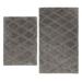 Vera Wang Tufted Diamond Rectangle 100% Cotton Reversible Geometric piece Bath Rug Set 100% Cotton in Gray | 1 H x 21 W in | Wayfair USHS6D1117230