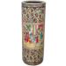 World Menagerie Hoffman Porcelain Umbrella Stand, Bamboo in Blue/Pink | 23.5 H x 8.5 W x 8.5 D in | Wayfair BW-UMBR-RMD