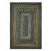 Blue/Brown 96 W in Area Rug - August Grove® Kirtland Geometric Braided Indoor/Outdoor Area Rug Polyester/Polypropylene/Viscose | Wayfair