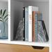 Wade Logan® Marble Non-skid Bookends Marble in Gray | 6 H x 4 W x 2.75 D in | Wayfair ORNL2895 45512335