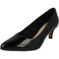 Clarks Linvale Jerica Womens Wide Fit Dress Court Shoes 3 Black Patent