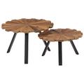 vidaXL Tables basses 2 pcs Bois de récupération massif