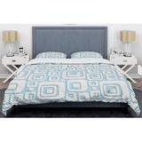 East Urban Home Microfiber Modern & Contemporary Duvet Cover Set Microfiber in Blue | Full/Queen Duvet Cover + 2 Shams | Wayfair