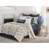 Red Barrel Studio® Zanari Blue/Yellow/Gray/White Reversible Quilt Set Cotton in Blue/Gray/White | Full/Queen Quilt + 2 Shams | Wayfair