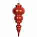 The Holiday Aisle® 14" Finial Christmas Ornament Plastic in Orange | 14 H x 5.5 W x 5.5 D in | Wayfair F7EE8CF779C2417D8E8E0A401074DE4E