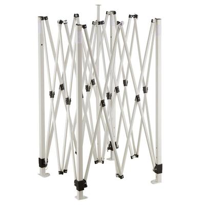 Backyard Pro Courtyard Series 10' x 10' White Straight Leg Steel Instant Pop Up Canopy Tent