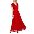 APART Fashion Damen Chiffon Dress Partykleid, per Pack Rot (Lipstick-red Lipstick-red), 34 (Herstellergröße: 34)