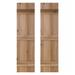 Dogberry Collections Traditional Board & Batten Exterior Shutters Wood in Brown | 60 H x 14 W x 1.63 D in | Wayfair w-trad-1460-blnd