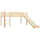 vidaXL Children's Loft Bed Frame with Slide & Ladder Pinewood 97x208 cm