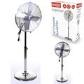 marko Electrical 16" Chrome Pedestal Fan Freestanding Oscillating Home Office Cooling 3 Speed
