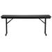 MityLite 72" Rectangular Folding Table Plastic/Resin/Metal in Black | 30 H x 72 W x 18 D in | Wayfair RT1872BLK0204060000