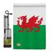Breeze Decor Wales of the World Nationality Impressions Decorative Vertical 2-Sided Polyester 1'7 x 1'1 ft. Flag Set in Green | Wayfair