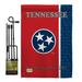 Breeze Decor Tennessee Americana States Impressions Decorative Vertical 2-Sided Polyester 1'7 x 1'1 ft. Flag Set in Red | 18.5 H x 13 W in | Wayfair