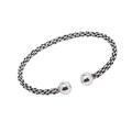 TreasureBay Womens Mens 925 Sterling Silver Bangle Bracelet Slim Twisted Silver Torque Bangle