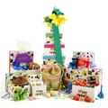 Happy Birthday Gift Tower - Birthday Gift Box Delivery - 5 Gift Boxes with Chocolates, Cookies, Sweets - Wrapped with Ribbon - Friends, Family, Staff