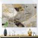 East Urban Home Glam Gold Desert Neutral - 3 Piece Wrapped Canvas Painting Print Canvas, Wood in White | 28 H x 36 W x 4 D in | Wayfair