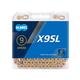 KMC Unisex – Erwachsene X9SL Ti-N X9 SL 9-Fach Kette 1/2" x11/128, 114 Glieder, Gold