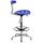 Vibrant Nautical Blue And Chrome Drafting Stool With Tractor Seat - Blue