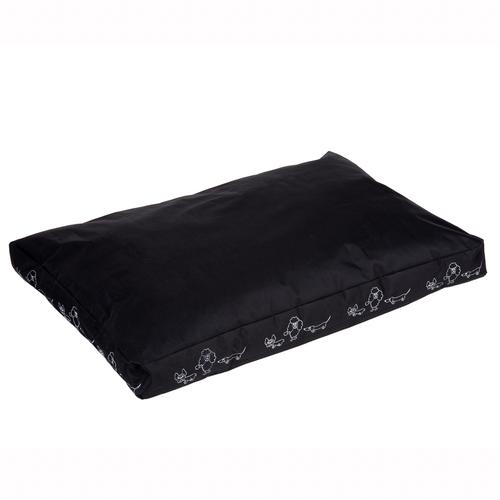 Hundekissen Silhouette schwarz L 90 x B 60 x H 8 cm (Größe M)