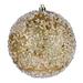 Vickerman 598979 - 4" Gold Glitter Hail Ball Christmas Tree Ornament (6 pack) (N190108D)