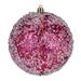 Vickerman 599983 - 6" Berry Red Glitter Hail Ball Christmas Tree Ornament (4 pack) (N190321D)