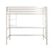 Maxwell Metal Loft Bed w/ Built-in-Desk by Novogratz Metal in White | 72 H x 41.5 W x 77.5 D in | Wayfair 4370129N