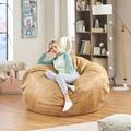 Trule Large Bean Bag Cover Polyester in Brown | 42 H x 51.65 W x 52 D in | Wayfair F7A69E361E0E47818F818649E899487E