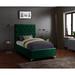 Mercer41 Dermott Platform Bed Upholstered/Velvet, Metal in Green/Black | 56 H x 44 W x 81.5 D in | Wayfair 8D639D6CBFF64950A1C4440009508D52