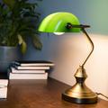 Banker - Lampe de notaire - 1 lumière - l 265 mm - Vert - Classique/Antique, Rétro - éclairage