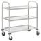 vidaXL Carrello da Cucina a 3 Livelli 96,5x55x90 cm in Acciaio Inox