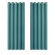 PONY DANCE Eyelet Curtains Blackout - Privacy Protected Curtain Drapery Set for Bedroom Décor Window Treatment Blinds for Nursery, 2 Panels, Width 66 inch x Drop 72 inch, Sea Teal