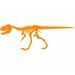 Isabelle & Max™ Alvie Dinosaur Skeleton for Boys Room T-Rex Skeleton Wall Decal Plastic in Orange | 18 H x 50 W x 0.01 D in | Wayfair