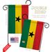 Breeze Decor Ghana 2-Sided Polyester 1'7" x 1'1" Flag Set in Yellow | 18.5 H x 13 W x 1 D in | Wayfair BD-CY-GS-108221-IP-BO-D-US14-BD