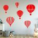 Harriet Bee Westphalia Hot Air Balloon Wall Decal Set of 6 Plastic in Red | 12 H x 10 W x 0.01 D in | Wayfair CB0C4367B91B4EAD89A7413834D10403