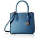 Michael Kors Damen Mercer Pebbled Leather Accordion Crossbody Umhängetasche Blau (Dk Chambray)