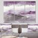 East Urban Home Shabby Elegance 'Midnight at the Lake III Amethyst & Gray' Painting Multi-Piece Image on Wrapped Canvas Metal in Gray/Pink | Wayfair