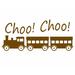 Harriet Bee Anadarko Choo Choo Train Vinyl Wall Decal Vinyl/Plastic in Brown | 14 H x 30 W x 0.01 D in | Wayfair 5A33A12DF6C74252BC5072D05137CBD4