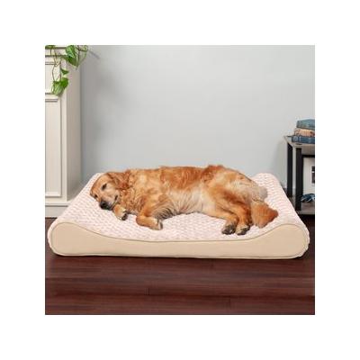 FurHaven Ultra Plush Luxe Lounger Orthopedic Cat & Dog Bed w/Removable Cover, Cream, Jumbo