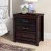 Three Posts™ Romney 3 - Drawer Solid Wood Nightstand Wood in Brown/Green | 27 H x 26 W x 18 D in | Wayfair 94F904565BEB4D0CA7641A5D70AC7337