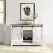 Guadalupe 54" Wide 1 Drawer Sideboard Wood in White Laurel Foundry Modern Farmhouse® | 34 H x 54 W x 15.5 D in | Wayfair