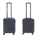 Hard Shell Case ABS Travel Luggage Suitcase 4 Wheel Spinner Trolley Baggage Bag Combination Lock 4 Corner Swivel Wheeled (Cabin 50x40x20cm, 37L, 2.9 KG, Black)