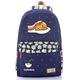 WANHONGYUE Gudetama Egg Anime Floral Dot Student Backpack Schoolbag Book Bag Casual Daypack Rucksack /10 Navy Blue