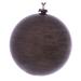 Vickerman 622087 - 4" Pewter Wood Grain Ball Christmas Tree Ornament (6 pack) (MC197087)