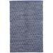 White 24 x 0.125 in Area Rug - Dash and Albert Rugs Diamond Chenille Geometric Hand-Woven Blue/Ivory Area Rug | 24 W x 0.125 D in | Wayfair
