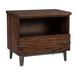 Brayden Studio® Nisbet 1 Drawer Nightstand Wood/Metal in Brown | 27 H x 30 W x 18.5 D in | Wayfair 61FB2AAF657344D8B048A459C2CECF3C