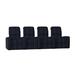 Latitude Run® Blaze XL900 Home Theater Row Seating (Row of 4) Microfiber/Microsuede in Blue | 44 H x 126 W x 40 D in | Wayfair