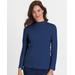 Blair Women's Essential Knit Long Sleeve Mock Top - Blue - S - Misses