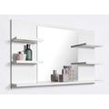 DOMTECH Bathroom Mirror with Shelves, White Bathroom Mirror, Wall Mirror, Bathroom Mirror